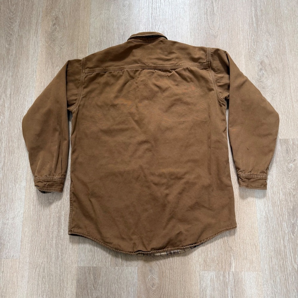 VTG LL Bean Flannel Lined Canvas Field Jacket Mens Large Tall Brown Made‎ in USA - Picture 11 of 11